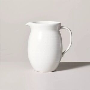 54oz Flared Brim Stoneware Beverage Pitcher Cream - Hearth & Hand Magnolia